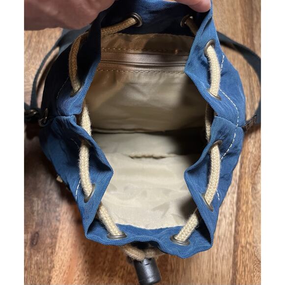 Kipling Nylon Drawstring Small Backpack 2 Zippers Front & Interior Pockets Blue main image 8